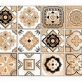 thumbnail image 6 of Mi Alma Vinyl Backsplash Decor - Brown Floral Peel & Stick Tiles 6x6, 6 of 11