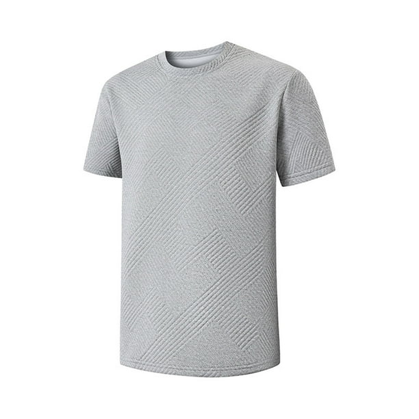 pstuiky camisetas de hombre, Camiseta deportiva informal de manga corta con cuello redondo para hombre, transpirable y de seda helada. camisas casuales para hombre xxl