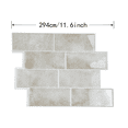 thumbnail image 2 of Subway Backsplash Tile Peel and Stick Wall Tiles for Bathroom Waterproof 10 Sheets Beige Stone Peel and Stick Backsplash,10 * Vintage Subway Tile Peel and Stick,As Shown, 2 of 4