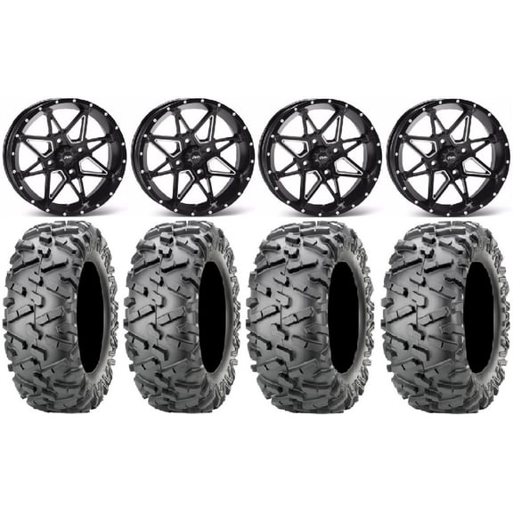 ITP Tornado 14" Wheels Black 26" BigHorn 2.0 Tires Honda Pioneer
