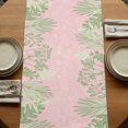 thumbnail image 5 of Table Runners 72 Inches Long Dress Scarves, Pink Leaves Farmhouse Kitchen Table Runner, Coffee Tablerunners, Green Summer Botanical Pastoral 16x72 Inch, 5 of 9