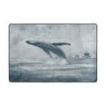thumbnail image 2 of Area Rugs 72"x48" Indoor Non-Slip Wear Resistant Floor Mats Soft Large Carpets for Living Room Bedroom Home Decor Washable Rug Whales Leap Out Of The Sea, 2 of 7