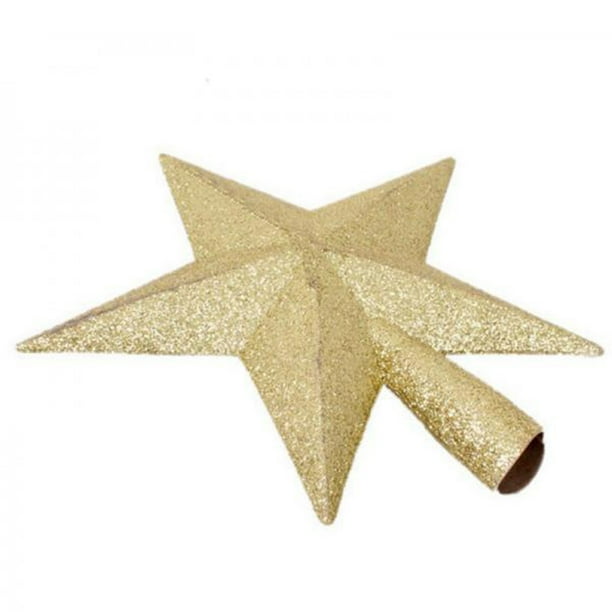 20cm Árbol de Navidad Toppers Brillo Árbol de Navidad Top Star Ornamento Decoración Oro Sywqhk Libre de BPA