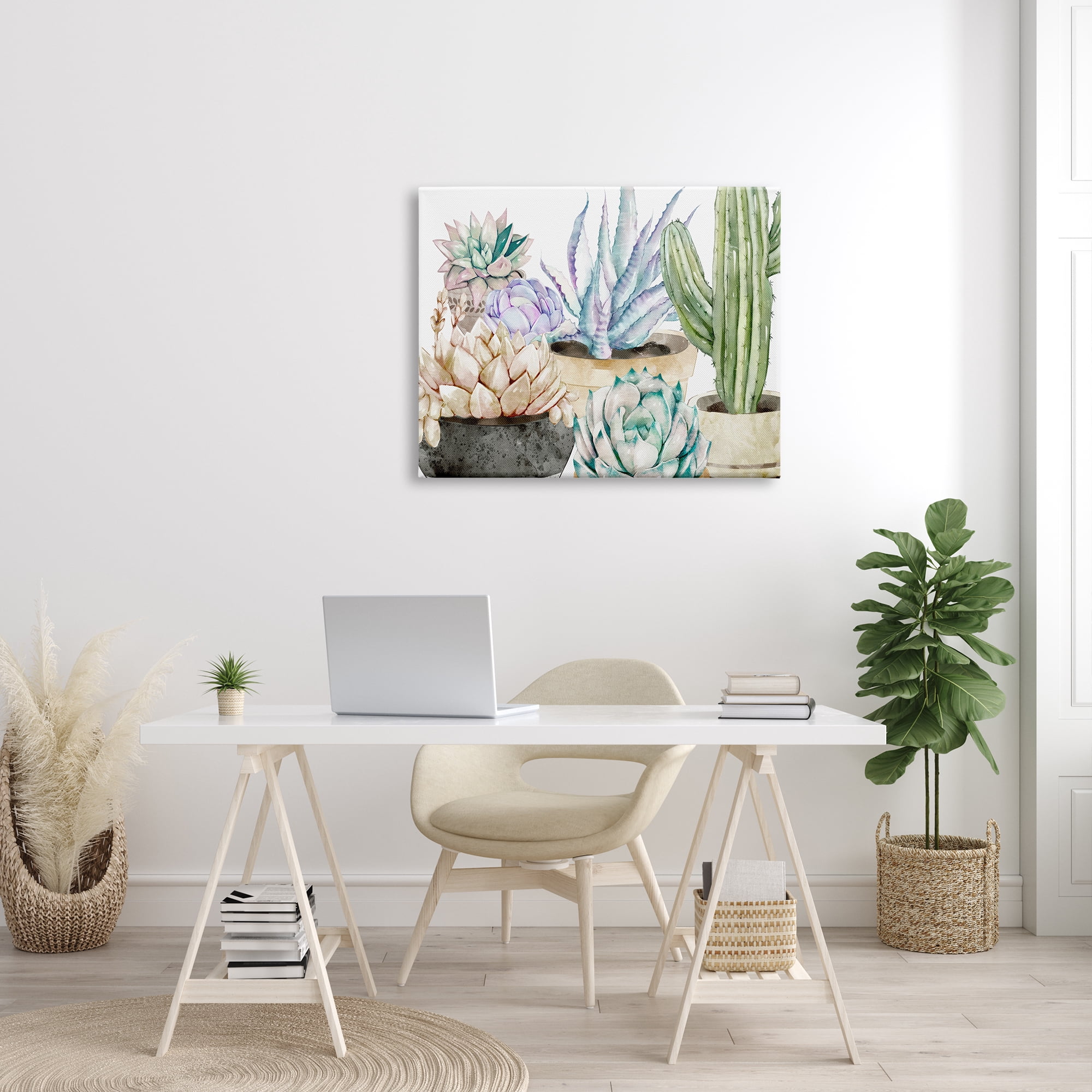 Stupell Industries Modern Country Lilac Bouquet in Abstract Milk Pitcher Botanical & Floral Painting Gallery Wrapped Canvas Print Wall Art, 30 x 40