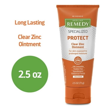 Medline Remedy Specialized Clear Zinc Oxide Ointment, 2.5 oz., Unscented