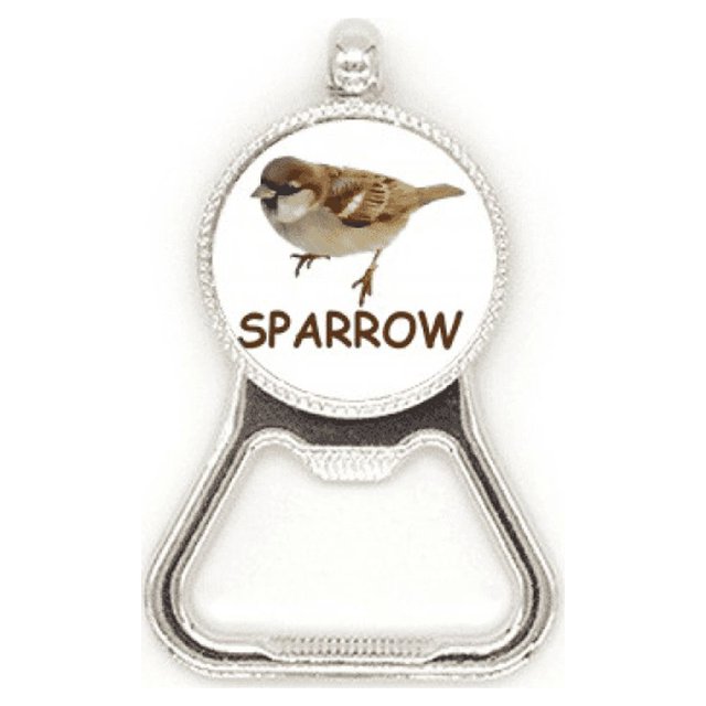 Food Search Sparrows Birds Metal Beer Bottle Cap Opener Duty Stainless Steel