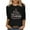 1Black, variant on Women's Christmas Printed Tshirts Tops Cute Trendy 3/4 Length Sleeve Round Neck Shirts Loose Fit Pullover Blouses