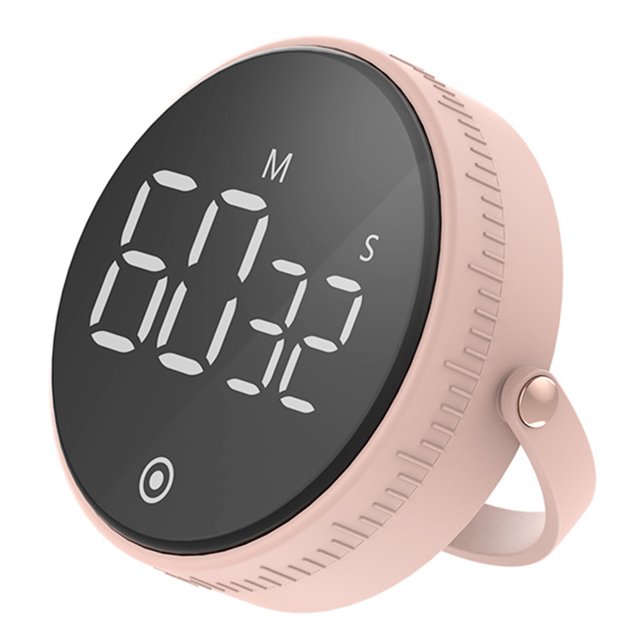 Temporizador De Cocina Magnético Temporizador de Cocina Digital Volumen Ajustable para Niños y Profesores (Rosa)