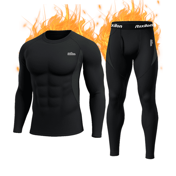 Thermal Underwear Long Johns for Men Fleece Lined Base Layer Tops and Bottoms Set Cold Weather Clothing Gear Winter Gift