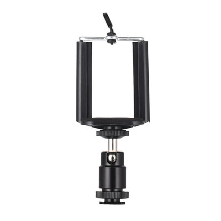 Image of OWSOO Adjustable Phone Holder Clip + Ball Head with 14 Inch Screw Mounts for Nikon Sony DSLR DV Monitor Video Tripod for 5.5-8.5cm Width Smartphone