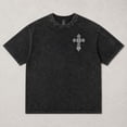 thumbnail image 4 of Gothic Cross Wing Graphic T-Shirt, Unisex Classic Fit Tee, 4 of 9