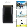 thumbnail image 4 of Strong Durable PU Leather Holster Case for 6-6.5 inch Phones, Mobile Belt Loop, Belt Clip Holder Water Resistant Cover, 4 of 6