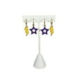 thumbnail image 3 of Elmira College Spirit Stack purple mini enamel bolts and golden yellow statement open starboys, 3 of 4