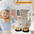thumbnail image 4 of JOYLDIAS Kids Play Kitchen Set Pretend Wooden Kitchen Playset Toy with Sound and Light, Oven, Washing Machine, Accessories, 4 of 7