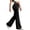 Black, variant on Pants for Women Velvet High Waisted Drawstring Wide Leg Casual Pant Loose Fit Fall Pants Ideal for Daily Work Going Out Travel House