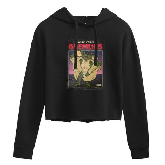 Gremlins - Movie Poster Special Edition - We're Here Busting Out - Juniors Cropped Pullover Hoodie