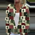 thumbnail image 2 of Wutalume Women's Holiday Style Long Sleeve Knitted Cardigan with Christmas Print, Button Down Jacket for Festive Seasons and Everyday Comfort,Army Green L, 2 of 6