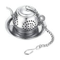 thumbnail image 1 of Infusores de té para té suelto, cesta más empinada de acero inoxidable, suave con gancho de cadena, filtro de té, colador de para, 1 of 9