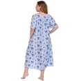 thumbnail image 2 of MesaSe MesaSe Robe de Nuit à Manches Courtes Imprimée Florale Décontractée Longue 2020 A 2TG, 2 of 7