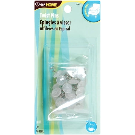 UPC: 0072879251524 | Dritz Upholstery Twist Pins: With Clear Heads 30 Pieces
