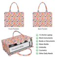 thumbnail image 2 of Large Capacity Tote Bag,Pink Dinosaur Floral Pattern Handbag Fashion Luxury Tote Bag,15.7"x13"x 5.1" Inches,Laptop Compatible, 2 of 6