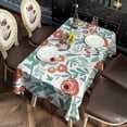 thumbnail image 5 of Pioneer Flower Floral Print Pattern Rectangle Tablecloth 60"x102",Waterproof Polyester Rectangle Table Cloth, Wipeable Spillproof Polyester Tablecloth for Dining, Camping, Indoor and Outdoor, 5 of 6
