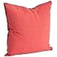 thumbnail image 3 of SARO 13049.RO20S 20 in. Square Fringed Design Linen Down Filled Pillow - Rouge, 3 of 4