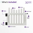 thumbnail image 5 of 3ft H x 3.5ft W (1 Gate) No Dig WamBam All American Scallop Top Gate Kit, White Vinyl Picket Yard Fence Gate w/ Hardware Included for All American Fence, Outdoor Gate for Patio & Yard, ZP19043, 5 of 7