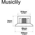 thumbnail image 2 of Pro Ensemble Chapeau Cloche Réflecteur 2 Volumes 2 Boutons de Ton pour Guitare Électrique USA les Paul SG, 2 of 5