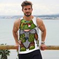 thumbnail image 6 of Pofeuu Fishing Gnome Print Men's Workout Tank Tops Sleeveless Muscle Gym Shirt Quick Dry-X-Large, 6 of 7