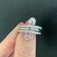 thumbnail image 4 of xianyou-Safety Pin Silver& Gold Stackable Rings for Women Non Tarnish 14k Gold Plated Statement Ring Set Cubic Zirconia Wedding Rings Thumb Ring Stack Pack Unique Jewelry Gift Women, 4 of 4