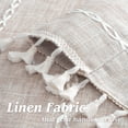 thumbnail image 2 of TURKIO Farmhouse Boho Curtains for Living Room Semi Blackout Curtains Rod Pocket Curtain 1 Panel,52"Wx84"L,Taupe, 2 of 8