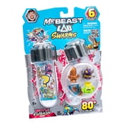 MrBeast Lab Swarms Battle Fusion Series, Lab Pack Includes 6 Micro Beasts (1), 6 Collectible Stickers & 1 Stackable Fusion Caps, Collect 80+, Ages 5+