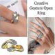 thumbnail image 4 of Gothic Hug Muscle Hands Rings For Women Men Adjustable Open Cuff Ring Party Wedding Couple Rings Vintage Jewelry, 4 of 5