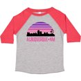 thumbnail image 3 of Inktastic Albuquerque New Mexico Retro Sunset Skyline Girls Toddler T-Shirt, 3 of 5