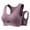 #03 Purple 【Mix, Match & Rotate: Stock Up on Daily Colors】, variant on Womens Plus Wireless Bra, Full Coverage Sports Bra with Wide Straps, Back Cutout & Racerback Design, Fitness Jogging Wear | VerBelle,Beige L