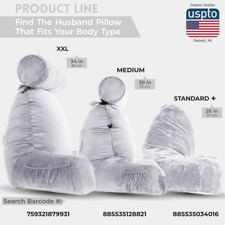 Husband Pillow Original Standard Pillow Cover Only Light Grey
