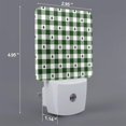 thumbnail image 2 of Honeii Green White Christmas Tree Lumberjack Plaid Print LED Night Light with Light Sensor, Night Lights Plug Into Wall,Ideal for Bedrooms and Hallways-EU, 2 of 7