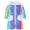 A-rainbow Mermaid, variant on Girls Robe Hooded Fleece Bathrobe Zip Up Plush Sleepwear Soft Cozy Loungewear with Moon Pockets for 4-14Y