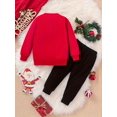 thumbnail image 3 of Boy's Christmas 2pcs Set - Cute Cartoon Santa Claus Reindeer & Snowman Print, 3 of 7