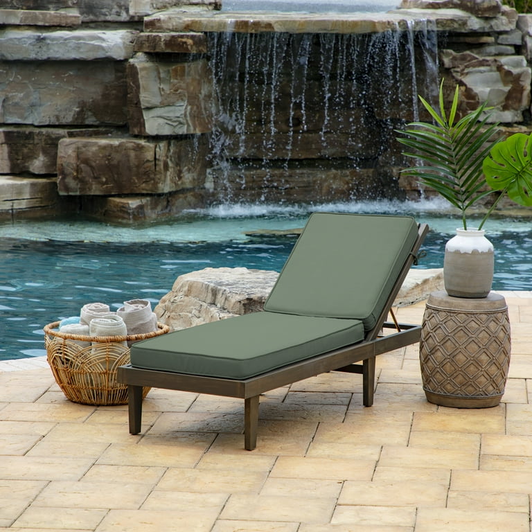 Green chaise lounge cushions sale