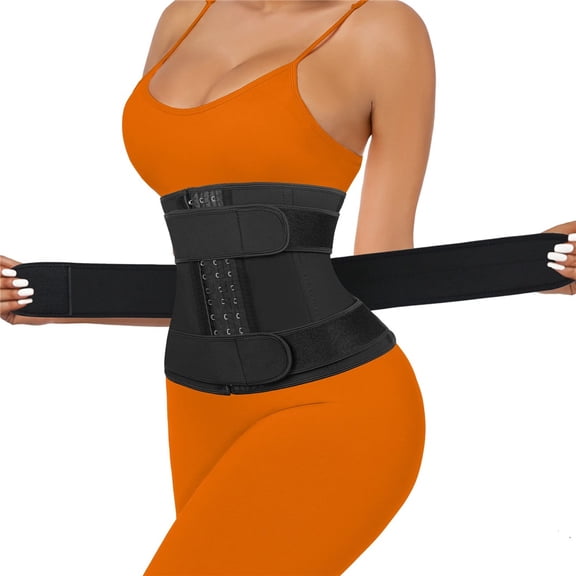 Waist Trainer Trimmer Belt for Women Corset Slimming Body Shaper Sauna Sweat Band Workout Sport Girdles（Large）