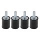 thumbnail image 1 of Ofertas Únicas 4 Pcs Soportes de Aislamiento de Vibración de Goma Metálica M6 Amortiguador 0.79"x0.98"(D*H) Negro, 1 of 7
