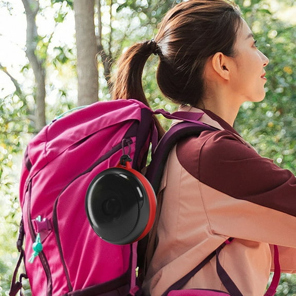 Newly Portable Bluetooth Speaker, IP67 Waterproof Small Shower Speaker Wireless Bluetooth with Loud Sound, Mic- for Carabiner, Beach, Camping, Hiking, Pool, Great Gift