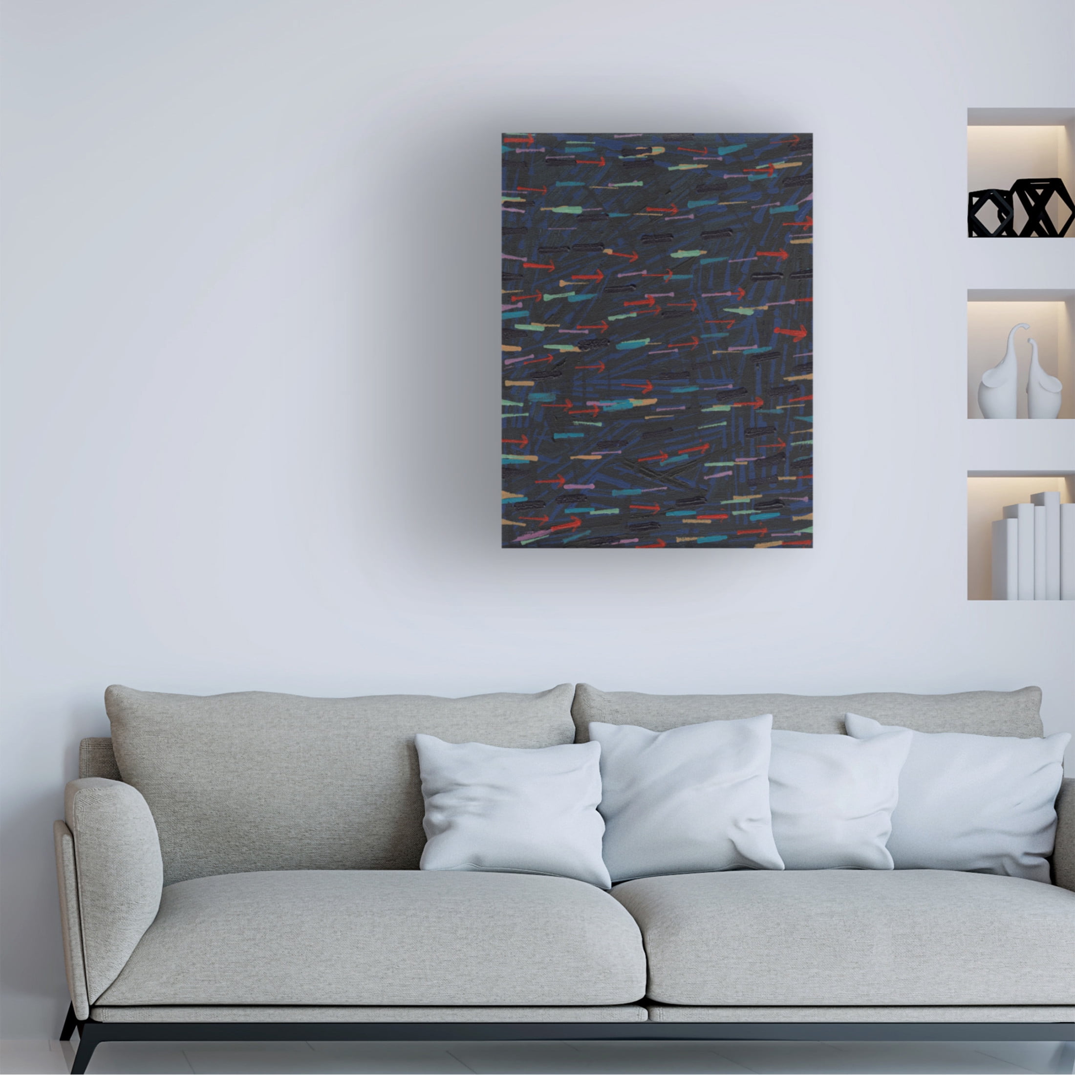 Canvas Wall Art - Jodi Fuchs 'Forward I' Wall Art for Living Room, Bedroom, or Office Décor by Trademark Fine Art - 14 x 19 Inches