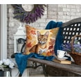thumbnail image 4 of Carolines Treasures DAC7122PW1818 18 x 18 in. Chausie Cat in Fall Leaves Throw Pillow, 4 of 5