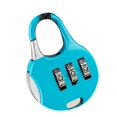 thumbnail image 3 of SPRING 2pcs 3 Digits Password Combination Padlock Suitcase For Luggage Travel Mini Combination Lock Padlock Hardware Accessories Light blue-2PCS, 3 of 6