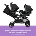 thumbnail image 3 of Baby Trend Sit N' Stand Double 2.0 Stroller, Dash Black with Parent Tray and Canopy, 3 of 7