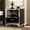 Black, variant on YWEN Night Stand with 2 Drawers, Mirrored High Gloss Wood Nightstand Metal Handle Bedside End Table for Bedroom, Dorm, White