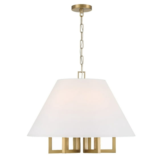2256-VG Crystorama Lighting Westwood - 6 Light Chandelier-18.5 Inches Tall and 24 Inches Wide-Vibrant Gold Finish    -Traditional Installation